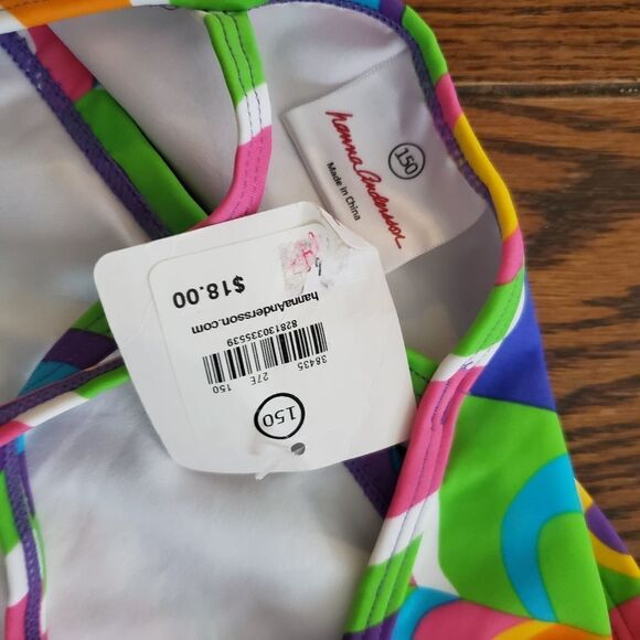 NWT hanna Andersson hearts swim top Size 150 - Picture 2 of 3
